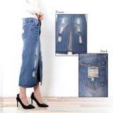 ダメージ デニムスカート レディース | Miniministore | 詳細画像16