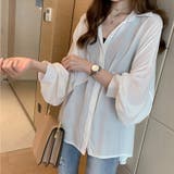 パフスリーブ シャツブラウス チュニックシャツ | Miniministore | 詳細画像11