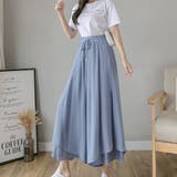 ワイドパンツ シフォン ガウチョパンツ春夏 | Miniministore | 詳細画像10