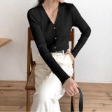 リブニットカーディガン レディース 秋冬 | Miniministore | 詳細画像5 