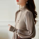 バルーン袖 リブニットトップス 韓国風 | Miniministore | 詳細画像8