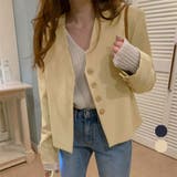 ノーカラージャケット Vネック 韓国風秋 | Miniministore | 詳細画像1