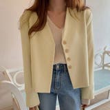 ノーカラージャケット Vネック 韓国風秋 | Miniministore | 詳細画像10