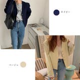 ノーカラージャケット Vネック 韓国風秋 | Miniministore | 詳細画像2
