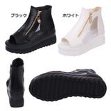 オープントゥ ブーツサンダル レディース 歩きやすい 厚底サンダル 疲れない | Miniministore | 詳細画像2