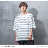 ホワイト | ビッグTシャツ メンズ ボーダー | MinoriTY