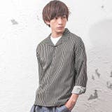 ブラック細ストライプ(06) | オープンカラーシャツ メンズ 開襟シャツ | MinoriTY
