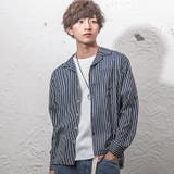 ネイビー細ストライプ(09) | オープンカラーシャツ メンズ 開襟シャツ | MinoriTY