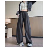 ダークグレー | ワイドパンツ レディース スウェットパンツ | misweddy
