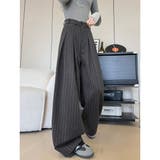 ストライプ ワイドパンツ レディース | misweddy | 詳細画像3 