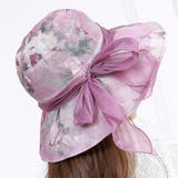 パープル（colorB） | つば広ハット レディース 折りたたみ UV対策 | ミスウェディー