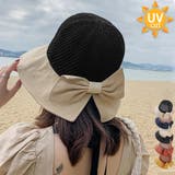 ベージュ | 麦わら帽子 レディース UV 折りたたみ つば広 | ミスウェディー