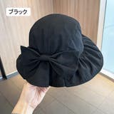 ブラック | レディース帽子 バケットハット UV 折りたたみ | ミスウェディー