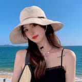 帽子 レディース つば広 UV カット つば広ハット あごひも付き | ミスウェディー | 詳細画像4 