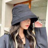 ブラック | 帽子 バケットハット UVカット 折りたたみ | ミスウェディー