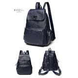 ネイビー | レディース 羊革リュック 大容量 通勤 | ミスウェディー