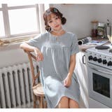 グレー | ルームウェア 春 レディース ワンピース 半袖 | ミスウェディー