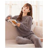 ダークグレー(colorD) | もこもこ パジャマ レディース 上下セット 部屋着 | ミスウェディー