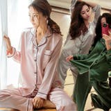 長袖 ルームウェア レディース 上下セット 前開き | ミスウェディー | 詳細画像1