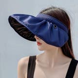 ブルー | レディース UVカット 折り畳み帽子 | ミスウェディー