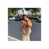 ブラウン | ふわとろ フェイクファー アウター | ミスウェディー