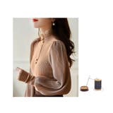 パフスリーブ リブニット ブラウス  | ミスウェディー | 詳細画像7 