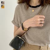 半袖 Tシャツ レディース クルーネック 細ボーダー | ミスウェディー | 詳細画像1 