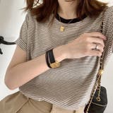 colorA | 半袖 Tシャツ レディース クルーネック 細ボーダー | ミスウェディー