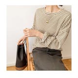 カットソー レディース 長袖 ボーダー ゆったり オーバーサイズ 春秋 韓国 | ミスウェディー | 詳細画像6 