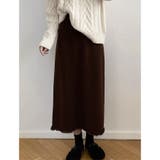 ブラウン(colorD) | スカート レディース ボトムス フリンジ ミモレ | ミスウェディー