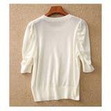 サマーニット レディース リブニット パワーショルダー | ミスウェディー | 詳細画像9 