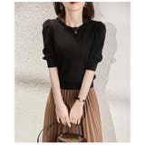 サマーニット レディース リブニット パワーショルダー | ミスウェディー | 詳細画像8 