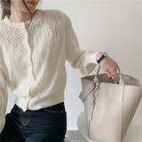 ニット トップス レディース 長袖 前開き 着痩せ効果 | ミスウェディー | 詳細画像5 