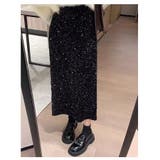 ロングスカート レディース ミモレ丈  キラキラ  | ミスウェディー | 詳細画像2 