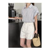 ストライプ シャツ レディース ノースリーブ 通勤 着回し シンプル 春夏秋 | ミスウェディー | 詳細画像5 