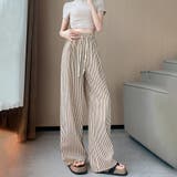 ブラウン | ワイドパンツ レディース リラックスパンツ | ミスウェディー