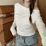 オフショルダー Tシャツ トップス | ミスウェディー | 詳細画像4