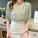 トップス パール付きブラウス Vネック | ミスウェディー | 詳細画像6 