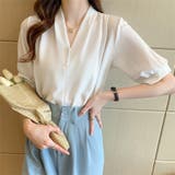 トップス パール付きブラウス Vネック | ミスウェディー | 詳細画像8 