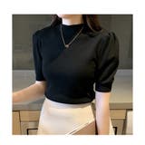 リブニット パワーショルダー 5分袖 | ミスウェディー | 詳細画像5 