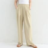 ベージュ | スラックス ハイウエスト ワイドパンツ | ミスウェディー