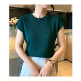 ダークグリーン | ノースリーブ ニット トップス | ミスウェディー