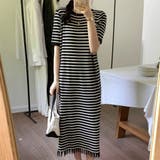 ブラック | ワンピース ロン ニット | ミスウェディー