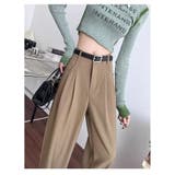 スラックスパンツ ハイウエスト ストレートパンツ | ミスウェディー | 詳細画像3 