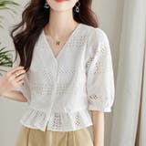 レースブラウス レディース ショート丈 | ミスウェディー | 詳細画像2 