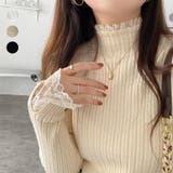 アプリコート | ハーフタートルネック リブニット レース | ミスウェディー