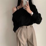 ワンショルダー 長袖 Tシャツ レディース オフショルダー | ミスウェディー | 詳細画像10 