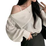 ワンショルダー 長袖 Tシャツ レディース オフショルダー | ミスウェディー | 詳細画像3 