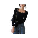 長袖 ニット おしゃれ セーター シンプル リブニット | ミスウェディー | 詳細画像3 