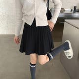 ブラック | ニット ミニスカート Aラインプリーツ  | ミスウェディー
